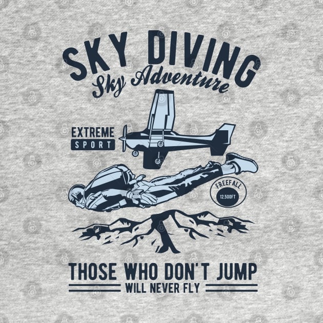 Vector Illustration of Sky Diving. by beanbeardy